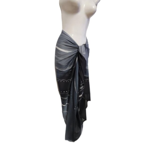 Womens Sarong Cotton Wrap Handpainted Batik Wrapskirt Beach Pareo Beachwear -NEW - Picture 1 of 6